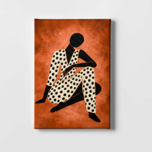 Abstract African Woman Wall Art Print South Africa | Terracotta Canvas & Framed Decor