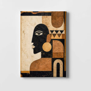 African woman canvas wall art front view for modern home decor in South Africa